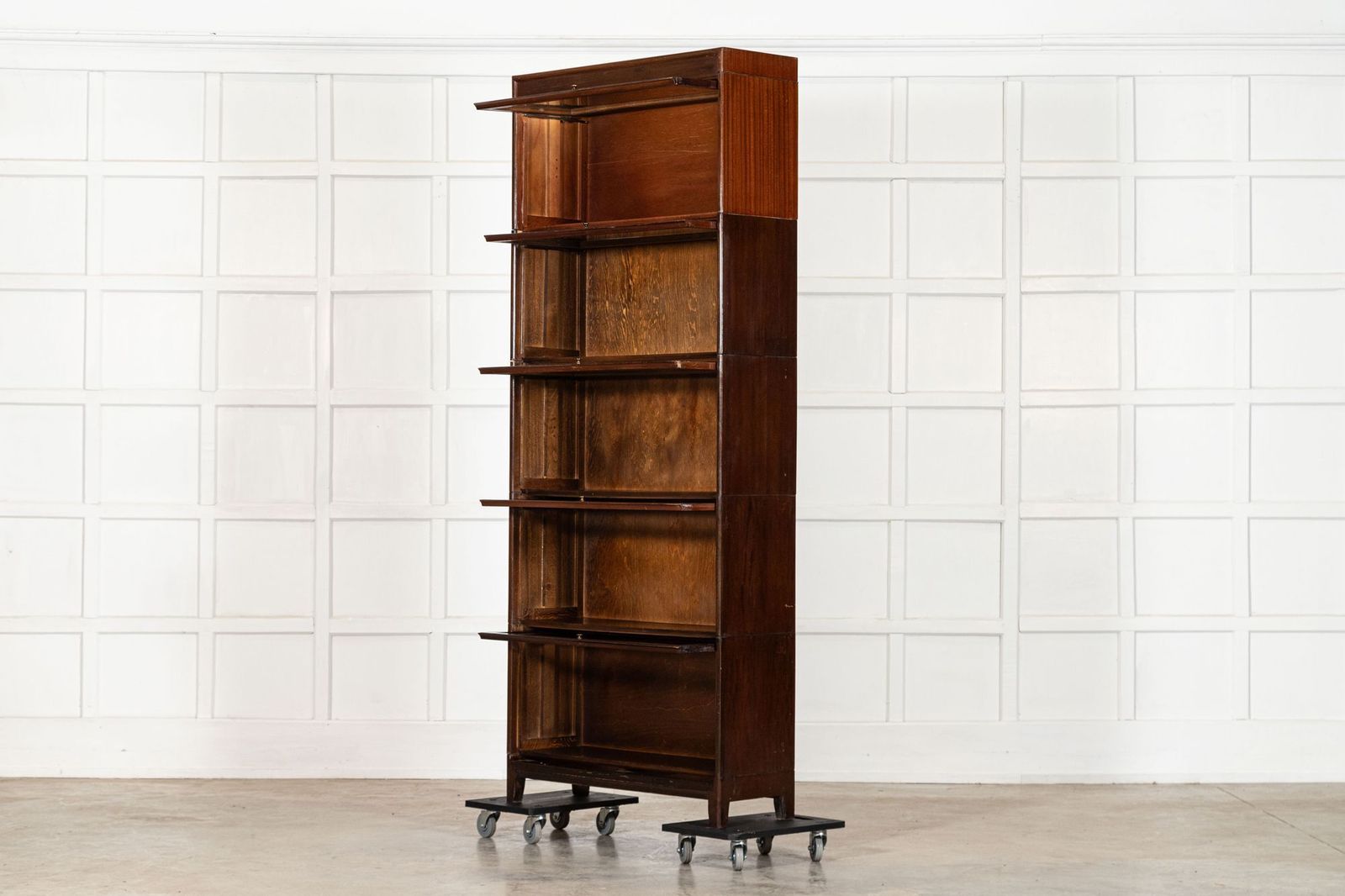 Large Gunn Mahogany Glazed Sectional Bookcase photo vintage