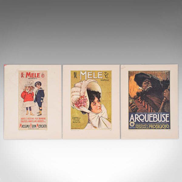 Vintage Folio Of 24 Posters, Italian, Prints, Advertising, Art Exhibition Set photo Art