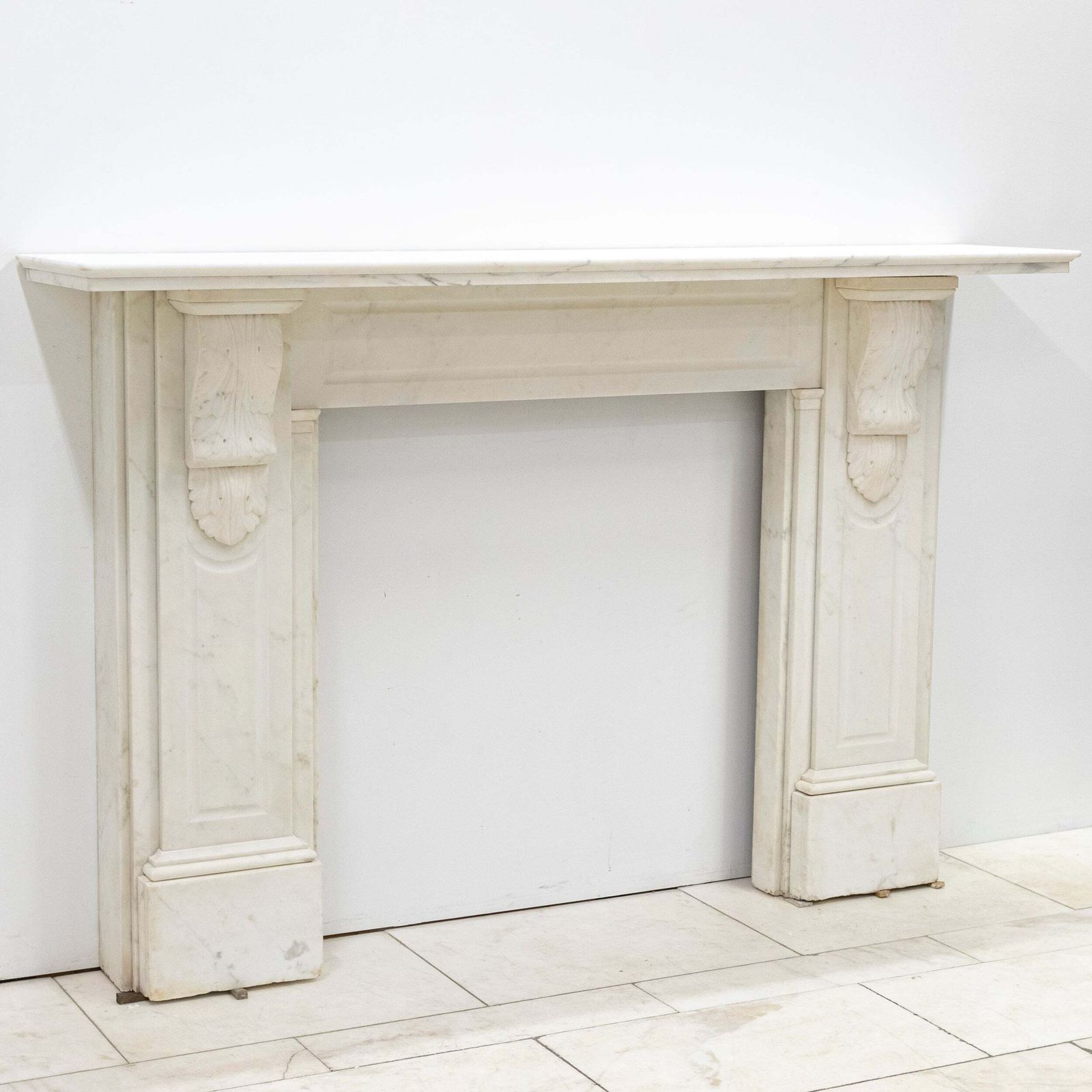 Antique Victorian Statuary Marble Carved Corbel Chimneypiece photo furniture