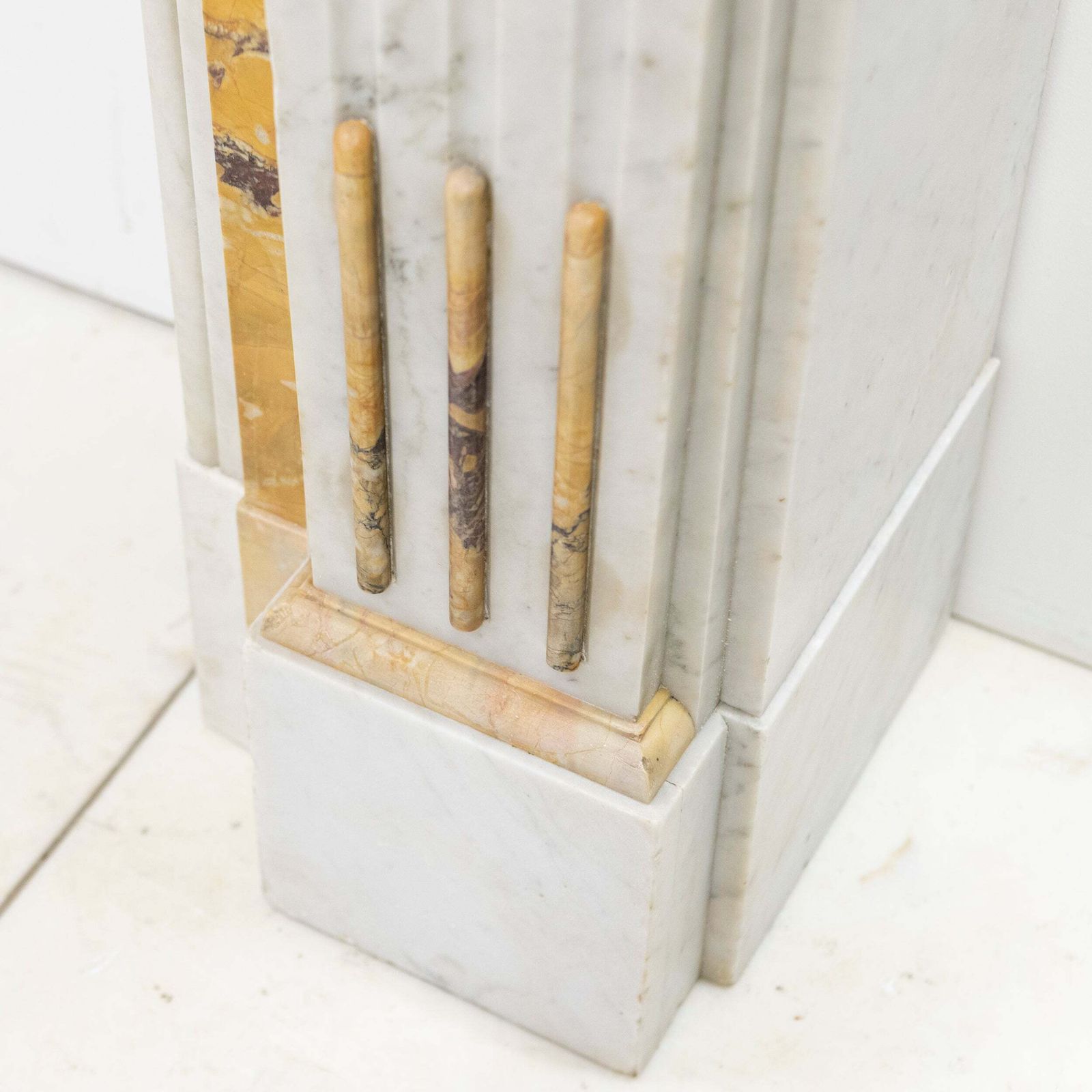 Antique Victorian Carrara Siena Marble Fireplace Surround photo 8500.0