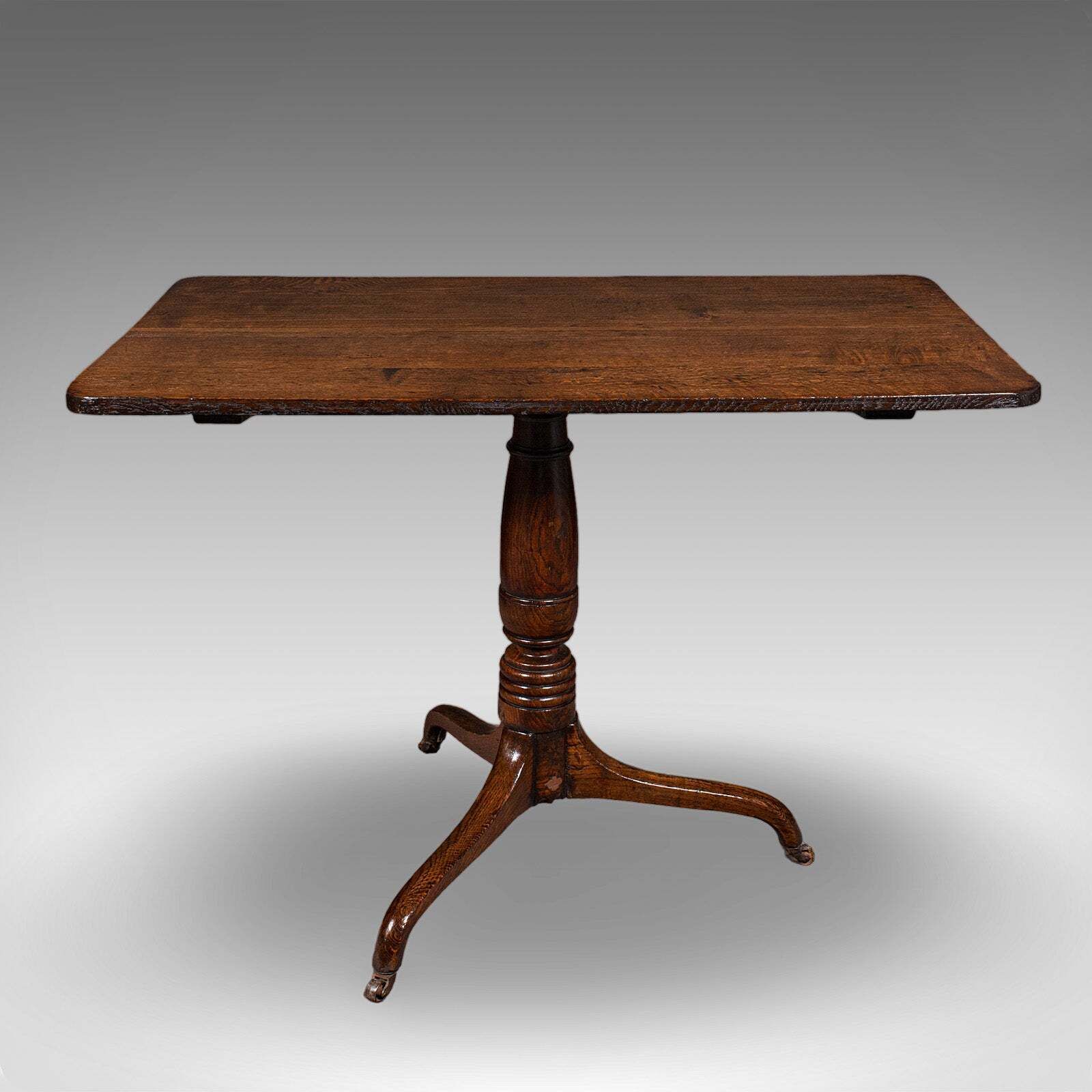 Antique Parlour Drinking Table, Scottish Oak, Tilt Top, Country House, Victorian photo Furniture