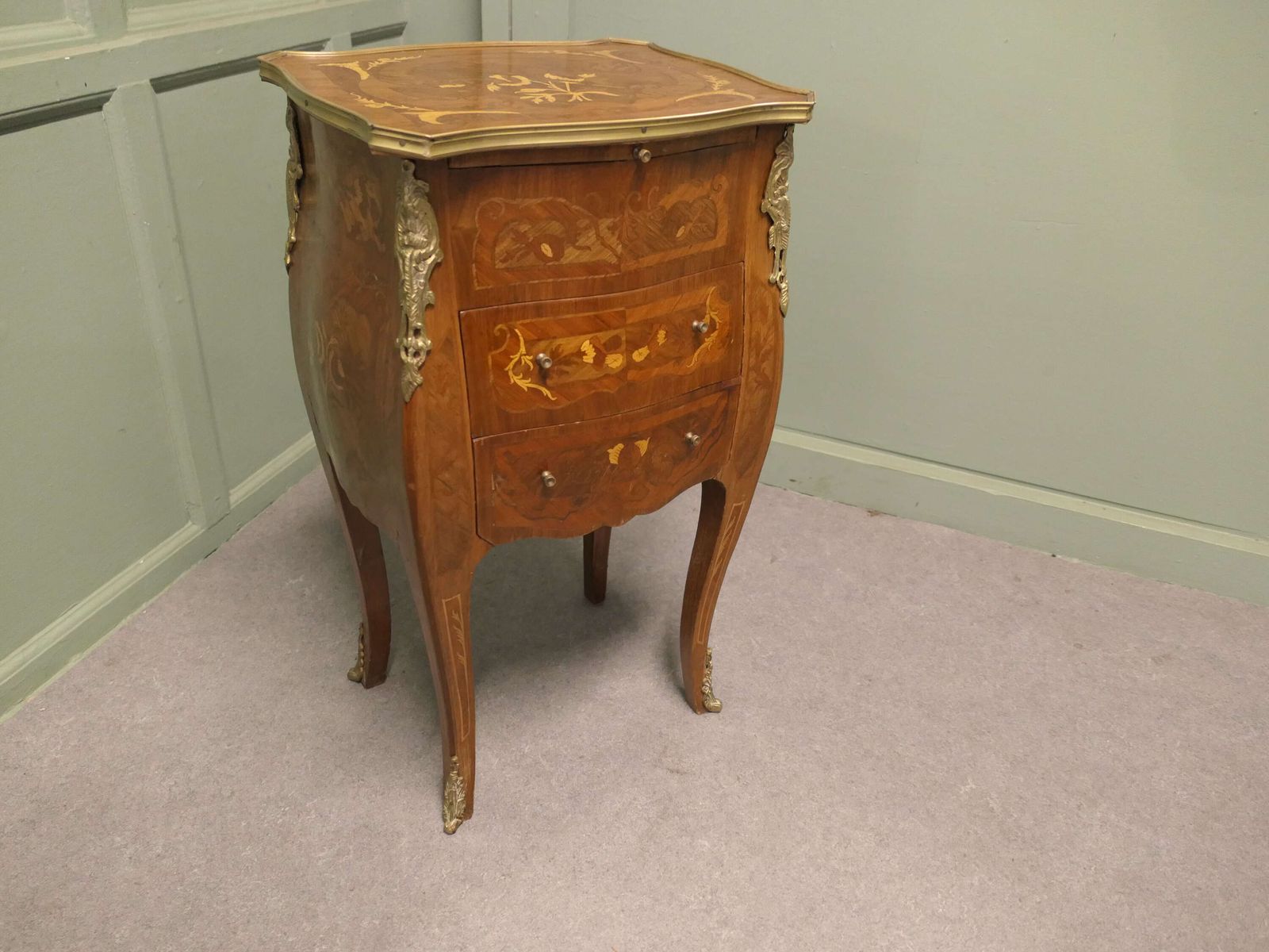 Pair Of French Ormolu And Walnut Side Cabinets This Is A Very Beautiful Pair Of Cabinets photo furniture