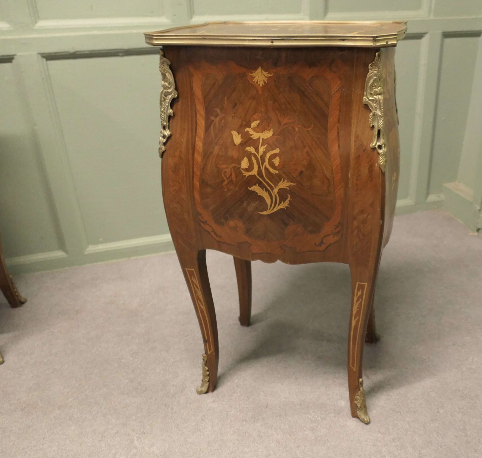 Pair Of French Ormolu And Walnut Side Cabinets This Is A Very Beautiful Pair Of Cabinets photo Furniture
