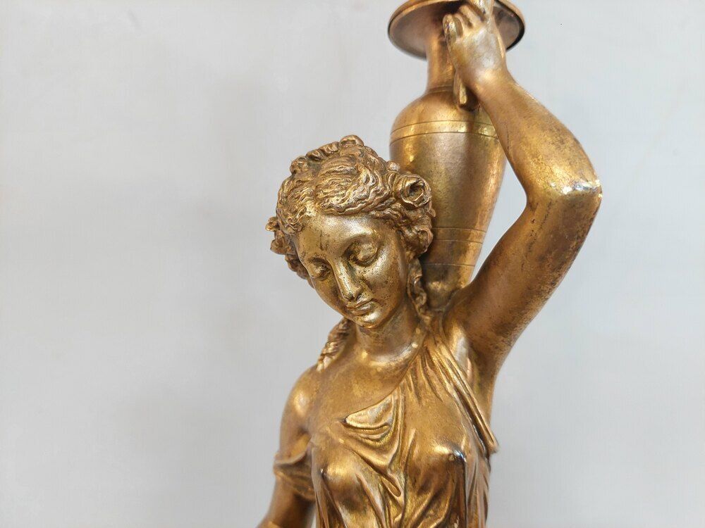 Victorian Cold Painted Bronze Oil Lamp photo 950.0