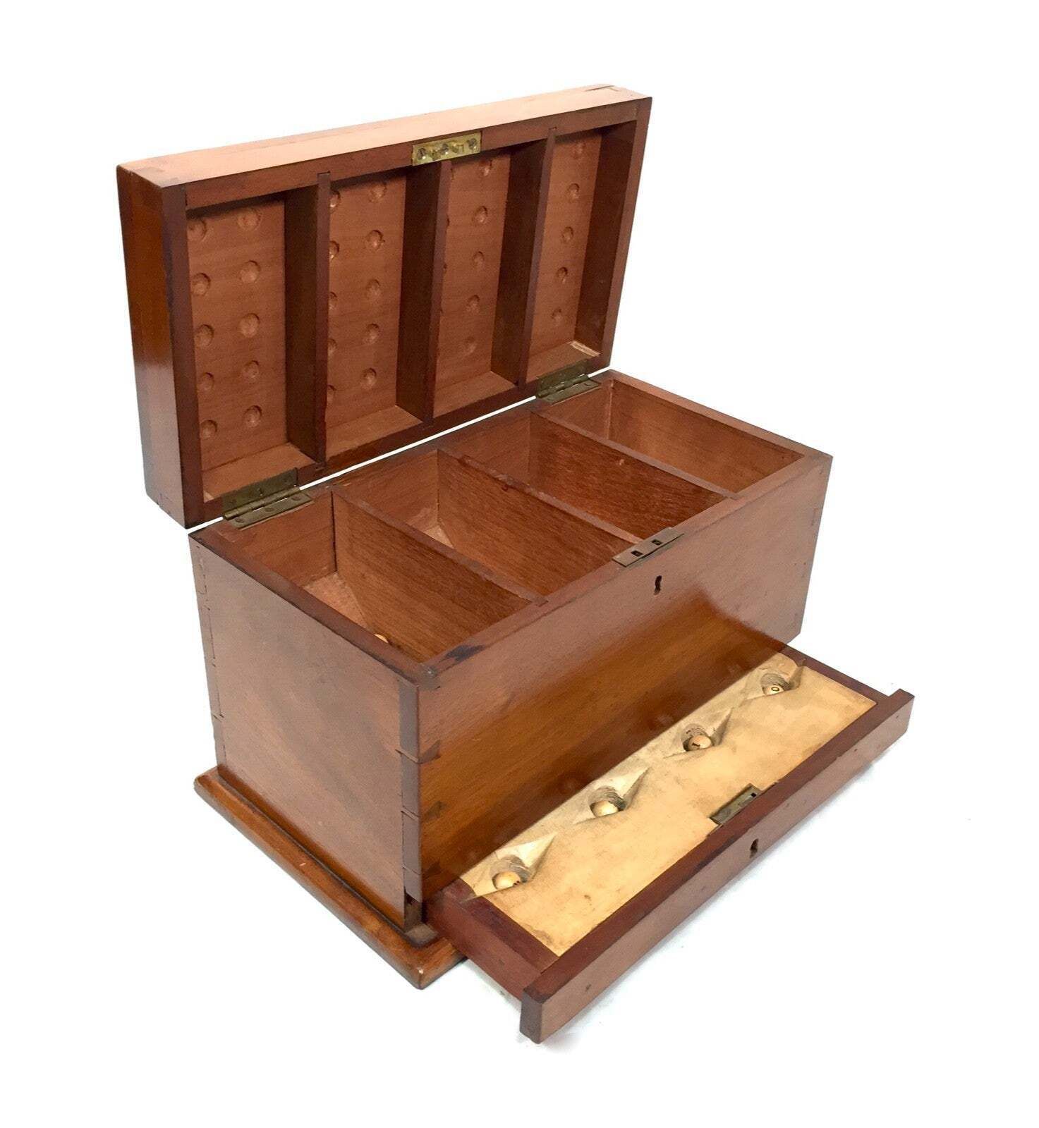 photo for sale Antique Wooden Masonic Voting Ballard Storage Box With Key / Bingo Ball Game