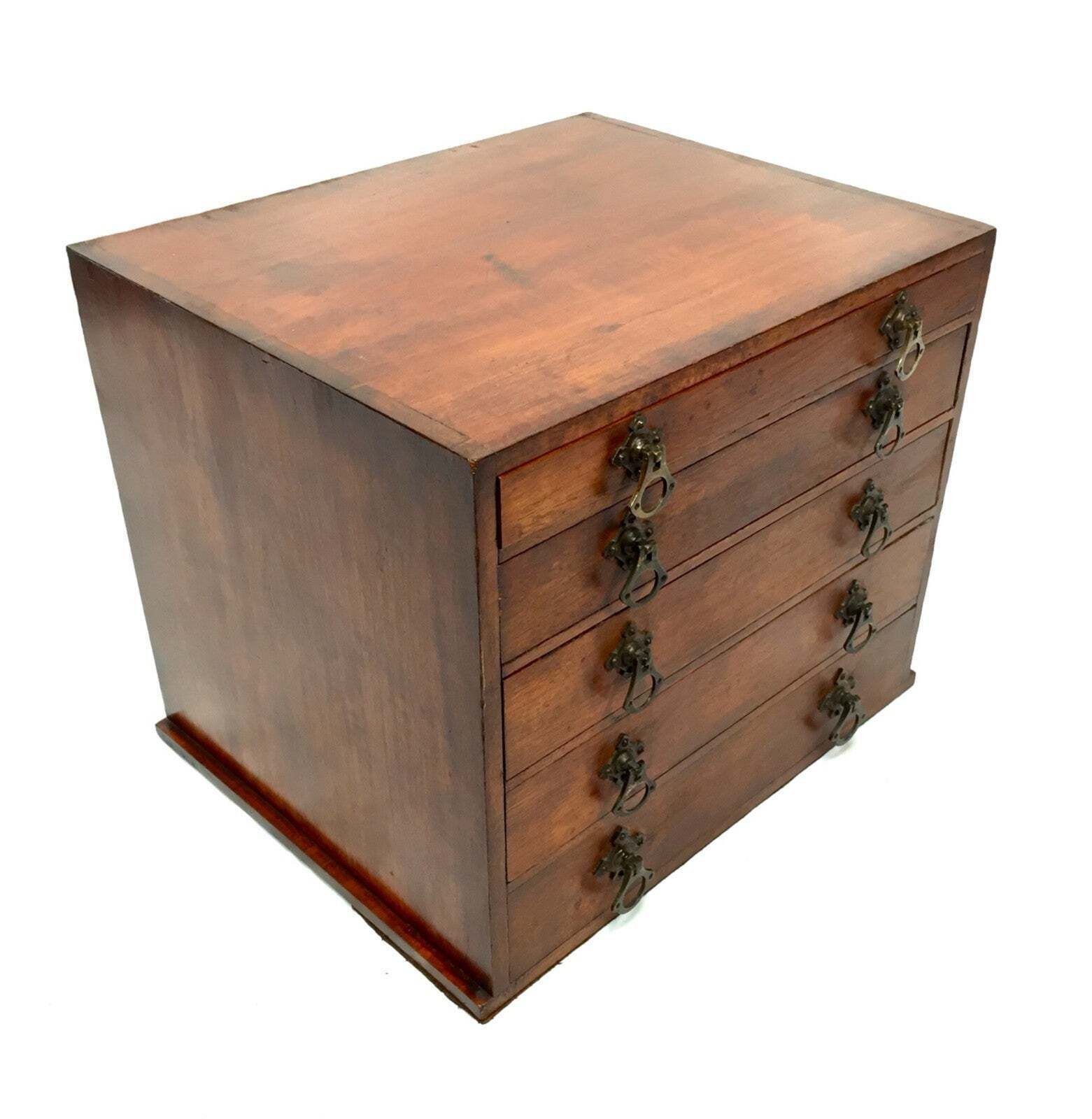 Antique Wooden Haberdashery Shop Storage Box / Collectors Chest Of Drawers Full photo furniture