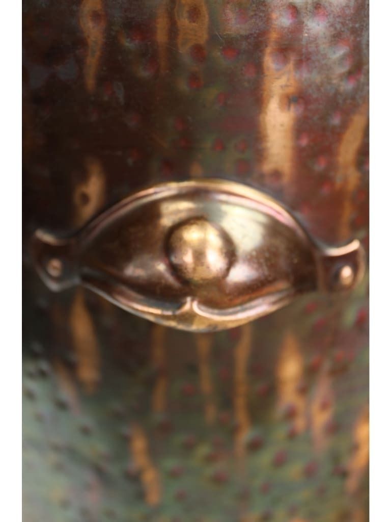 photo for sale Exceptional Arts & Crafts Movement Hammered Copper Coal Bucket (Scuttle) With Liner