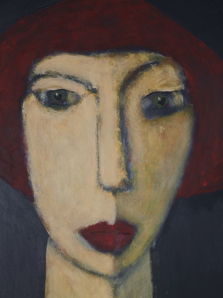 photo buy Art | Chloe — Masterful Modernist Portrait By Harry Charles Tim (Framed & Signed)