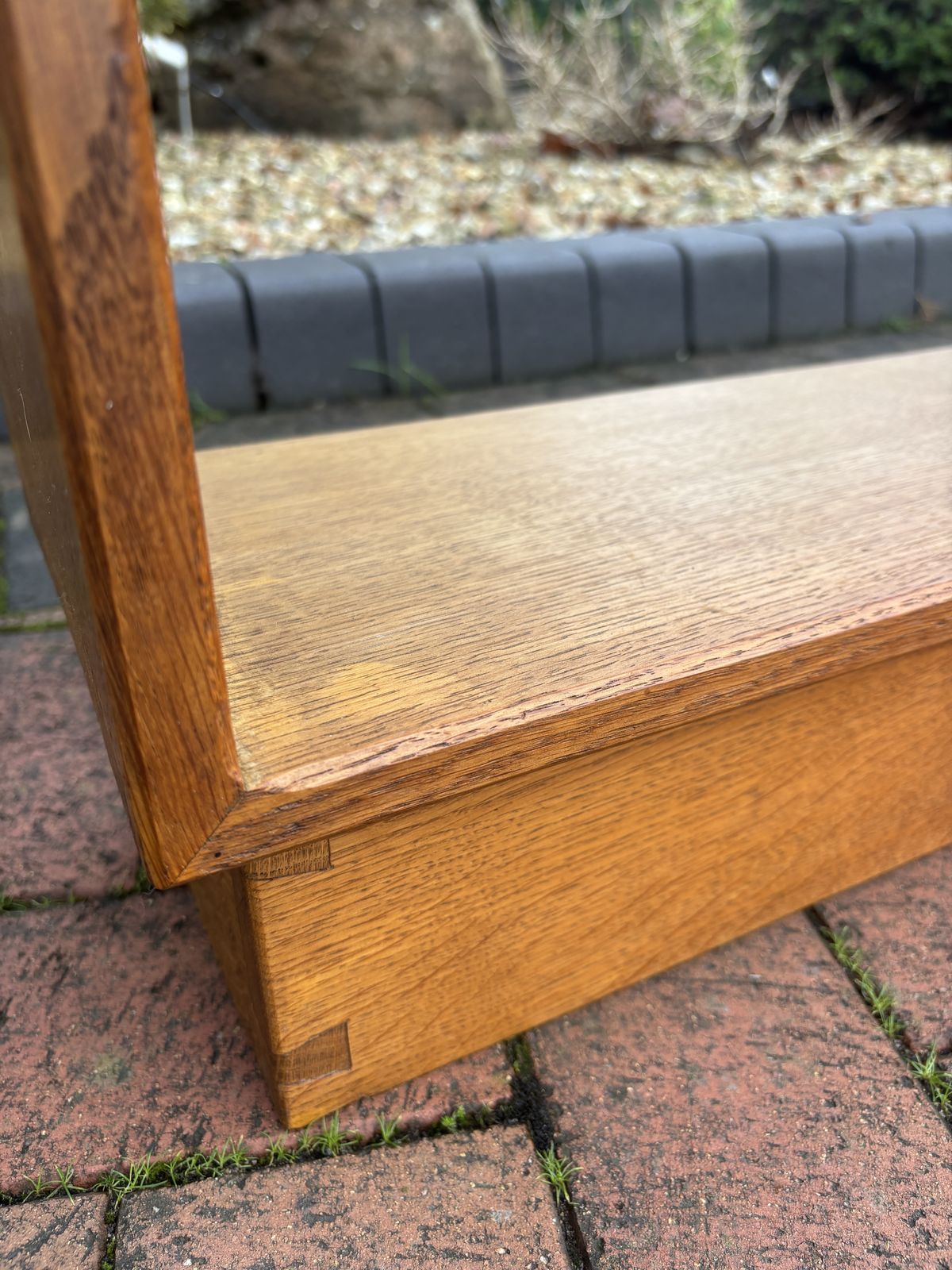 Cotswold School Oak Bookcase, 1930s photo for sale