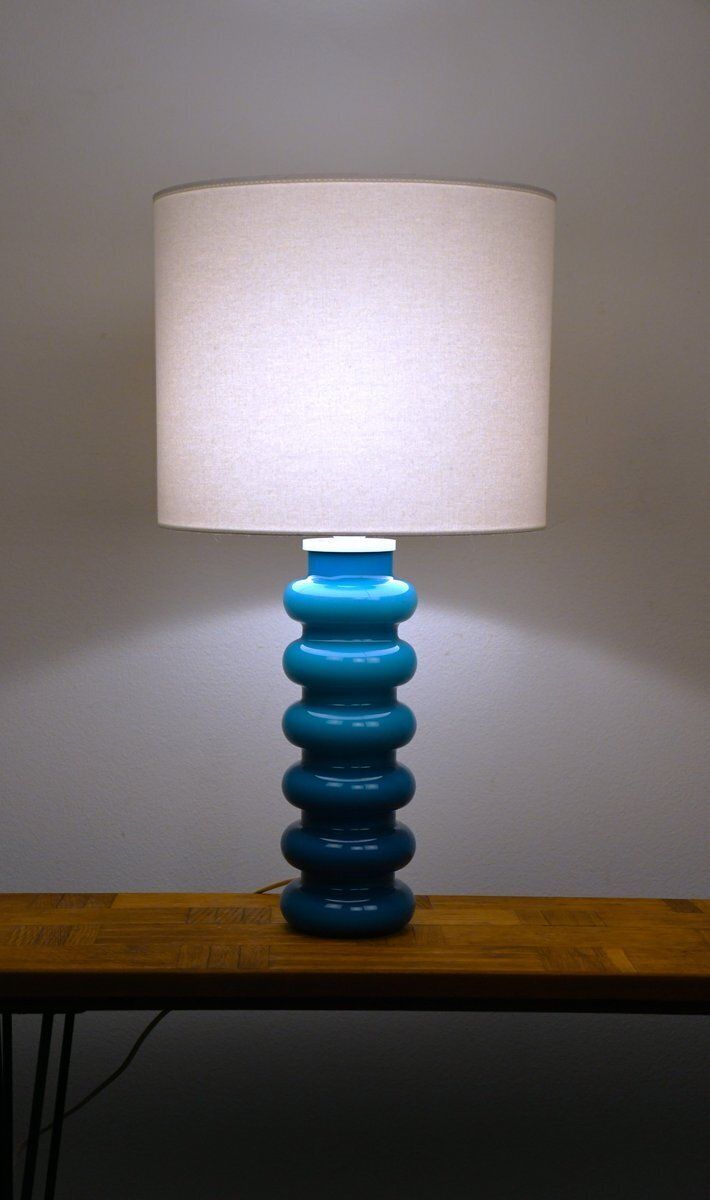 Swedish Art Glass Table Lamp By P O Ström For Alsterfors, 1960s photo furniture