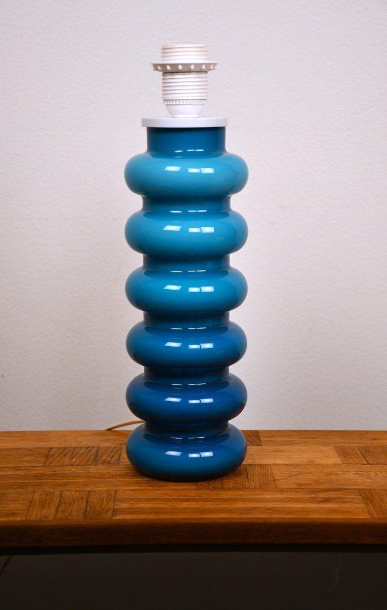 Swedish Art Glass Table Lamp By P O Ström For Alsterfors, 1960s photo for sale