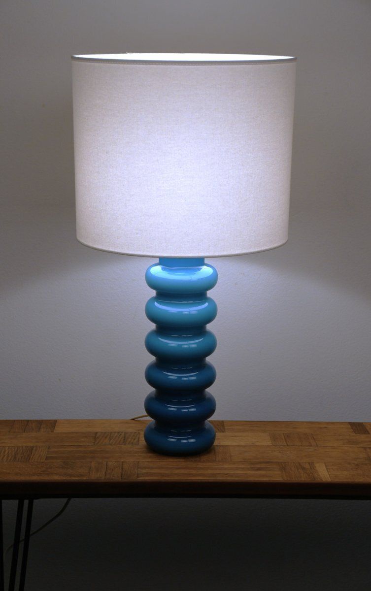 Swedish Art Glass Table Lamp By P O Ström For Alsterfors, 1960s photo 1194.0
