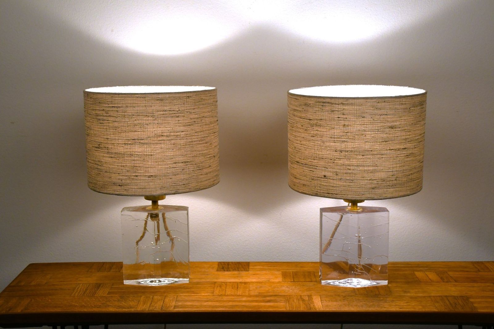 Vintage Finnish Art Glass Table Lamps By Timo Sarpaneva For Iittala, 1960s, Set Of 2 photo vinterior
