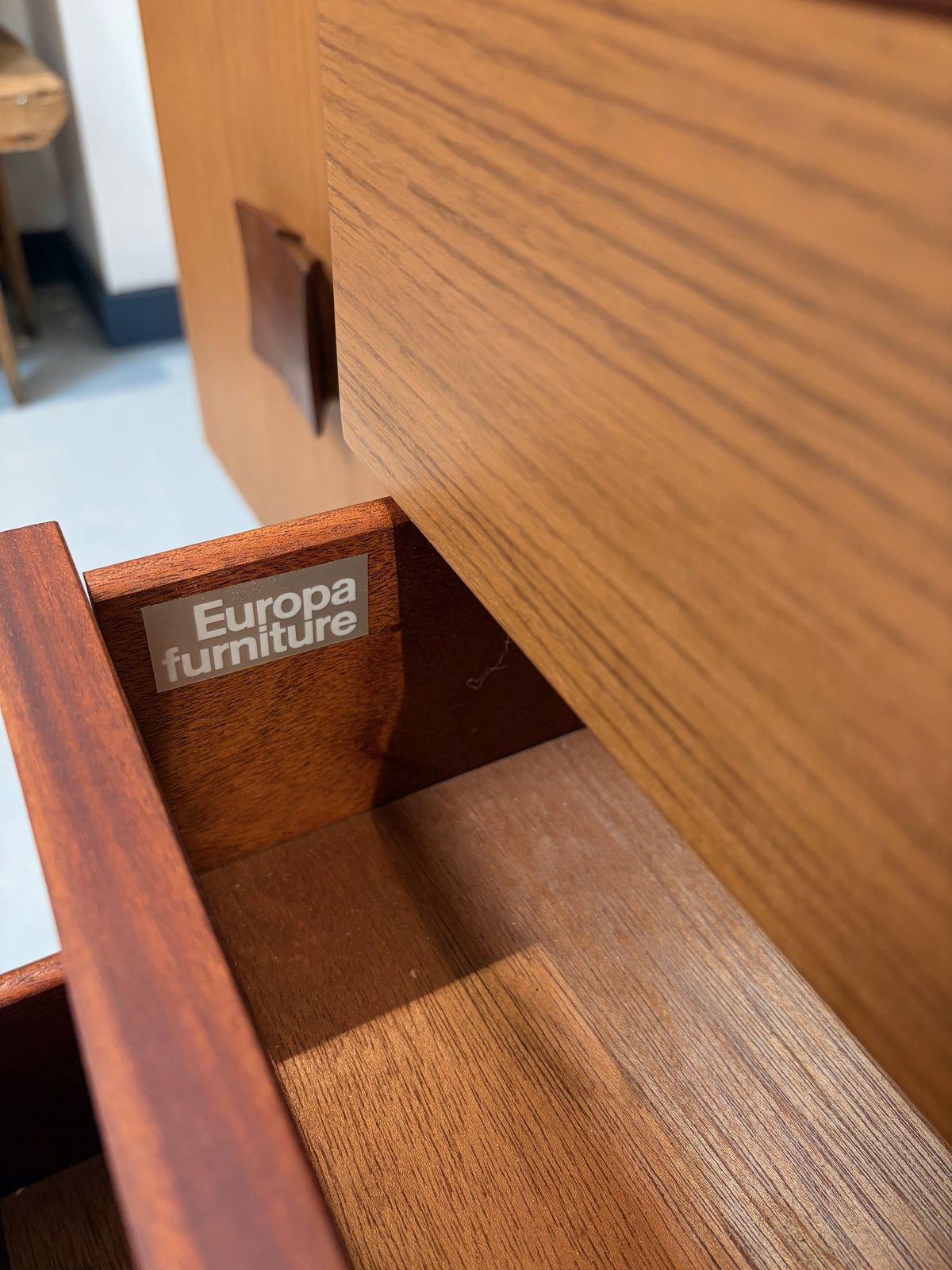 Mid Century Teak Europa Furniture Sideboard photo vintage