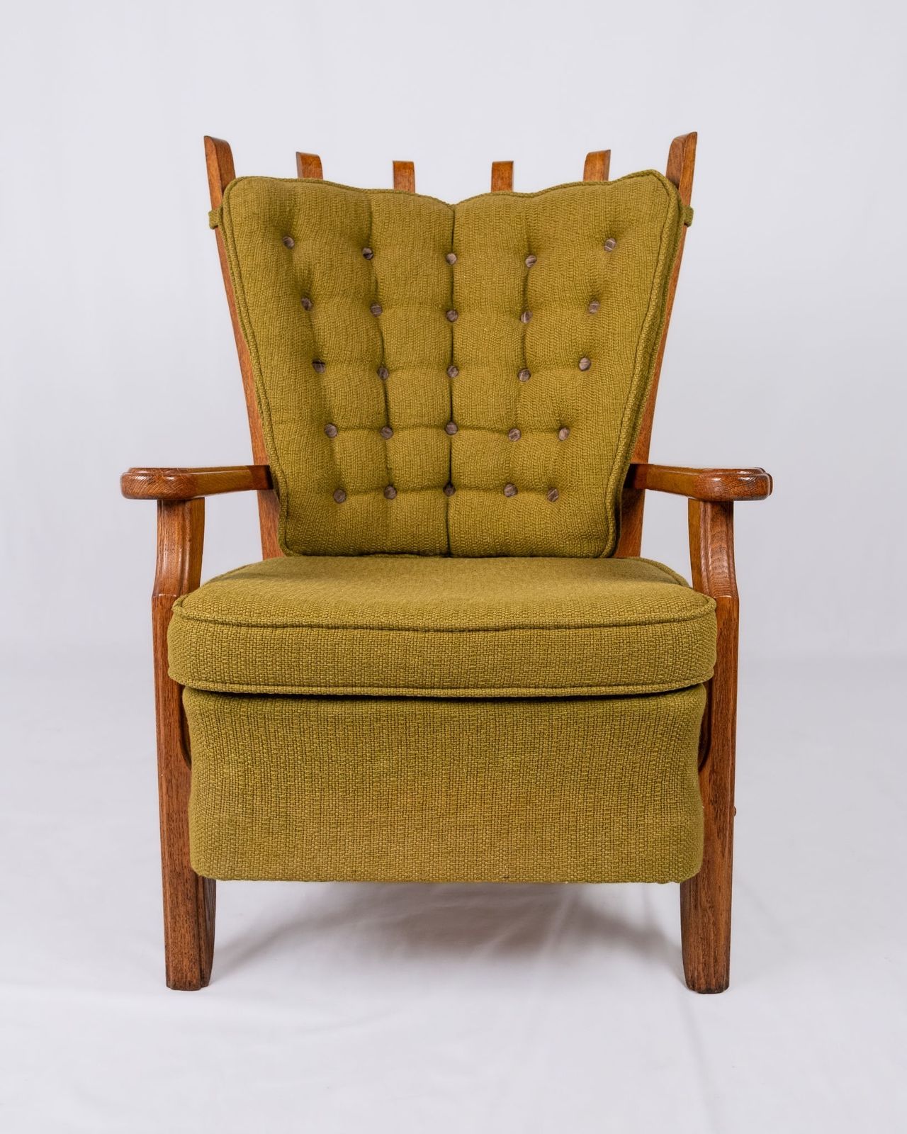Repos Armchair By Guillerme Et Chambron For Votre Maison, France, 1950s photo for sale