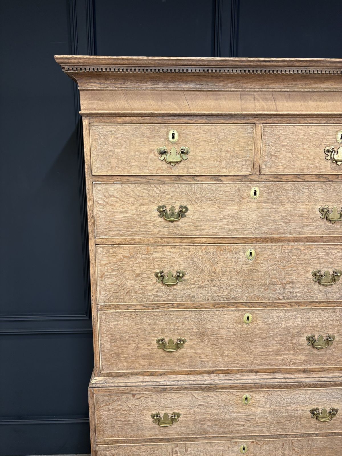 18th Century Bleached Oak Chest On Chest photo for sale
