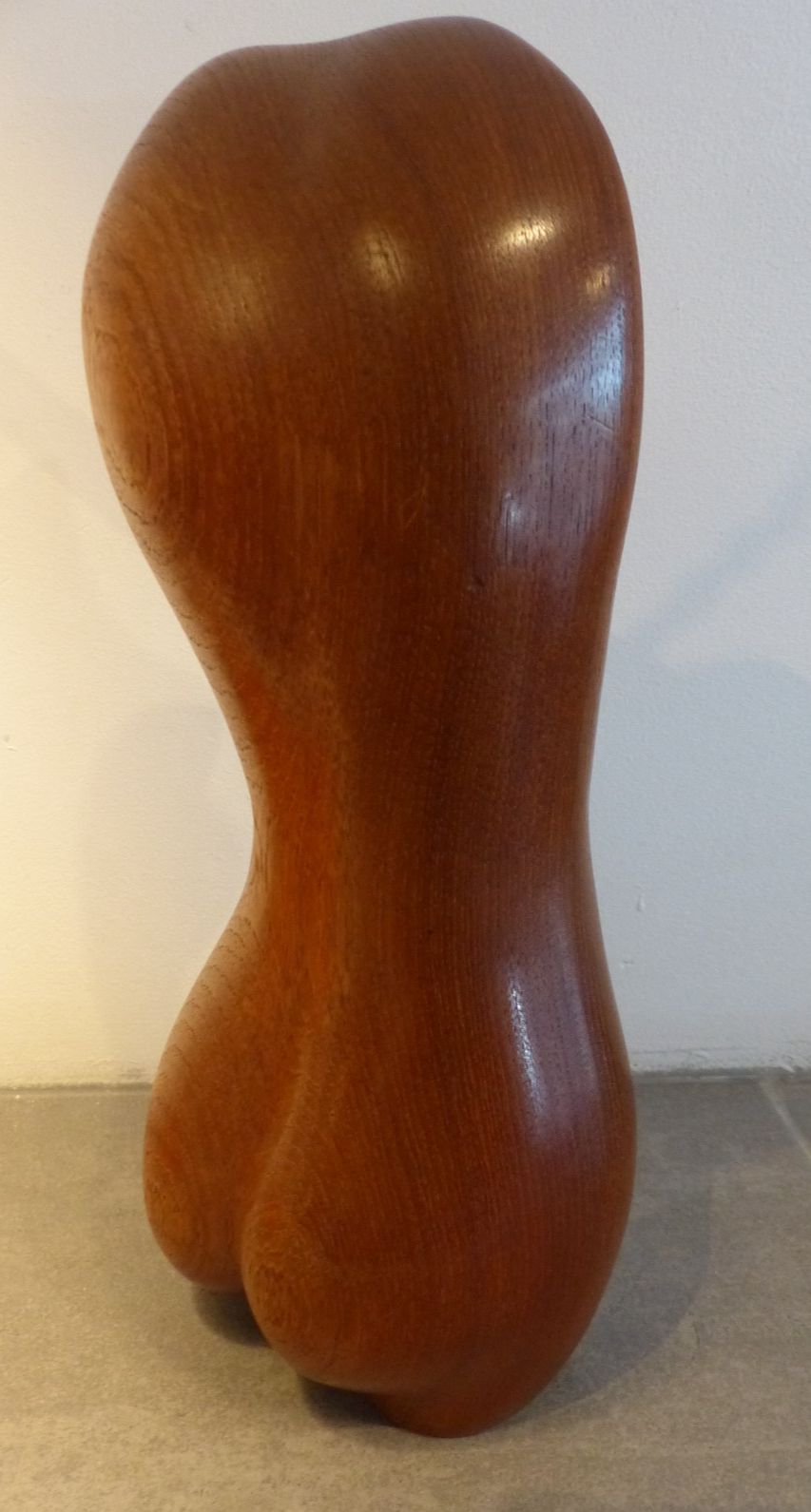 Mid Century Teak Stylised Female Torso Form Hand Carved Figure Wooden Sculpture photo Art