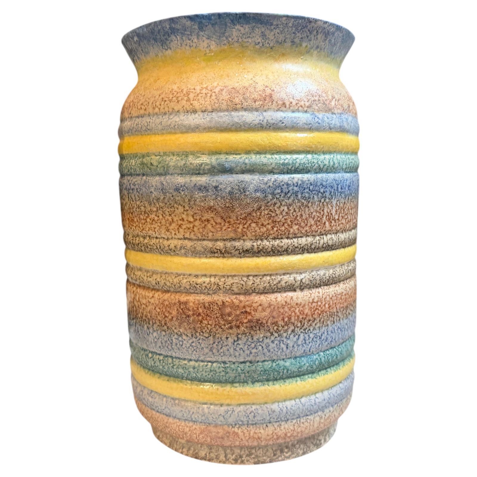 1930s Art Deco Futurist Ceramic Vase By Ceramiche Di Albisola