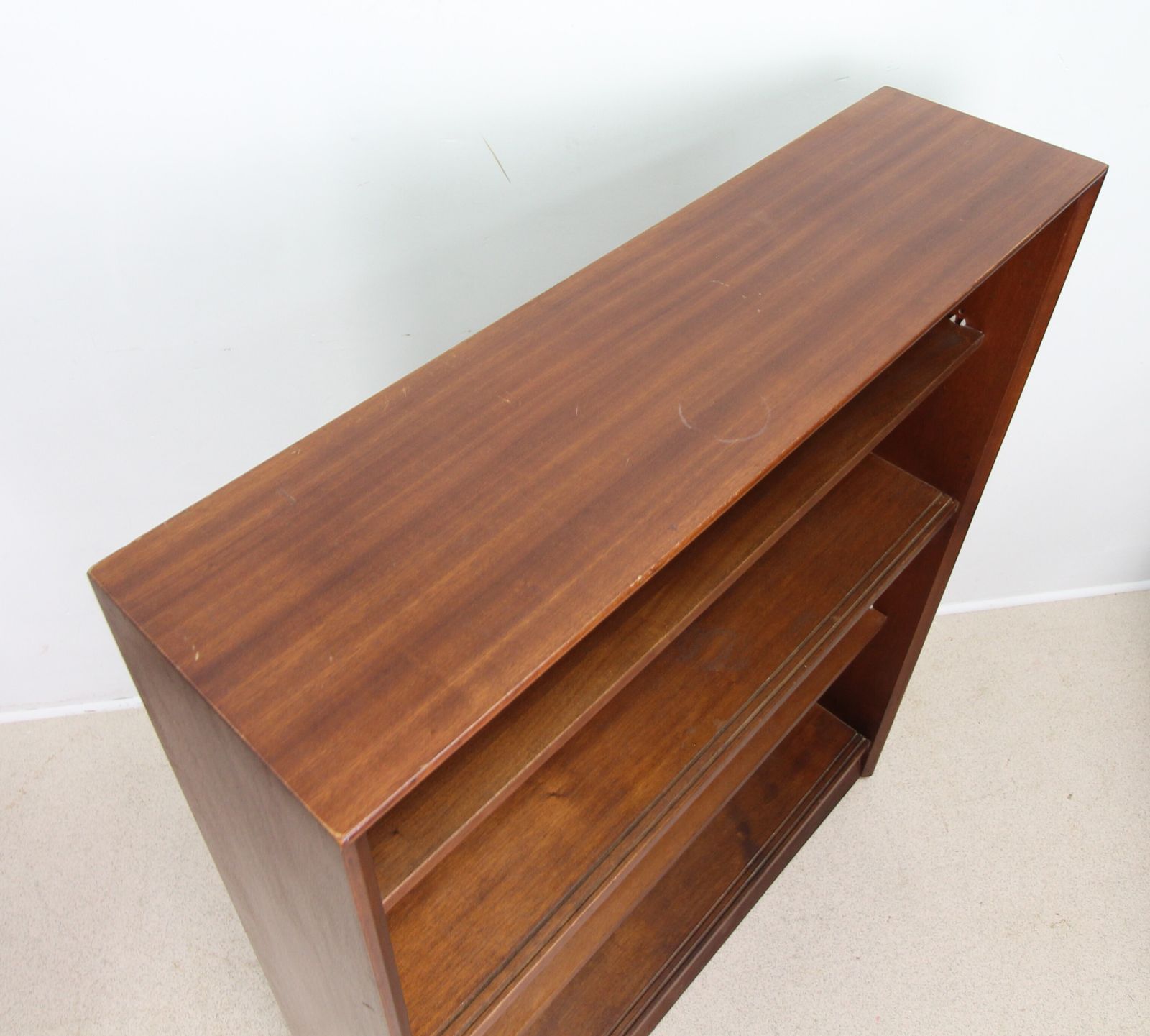 photo furniture Vintage Teak Sliding Glass Door Bookcase By Herbert E Gibbs