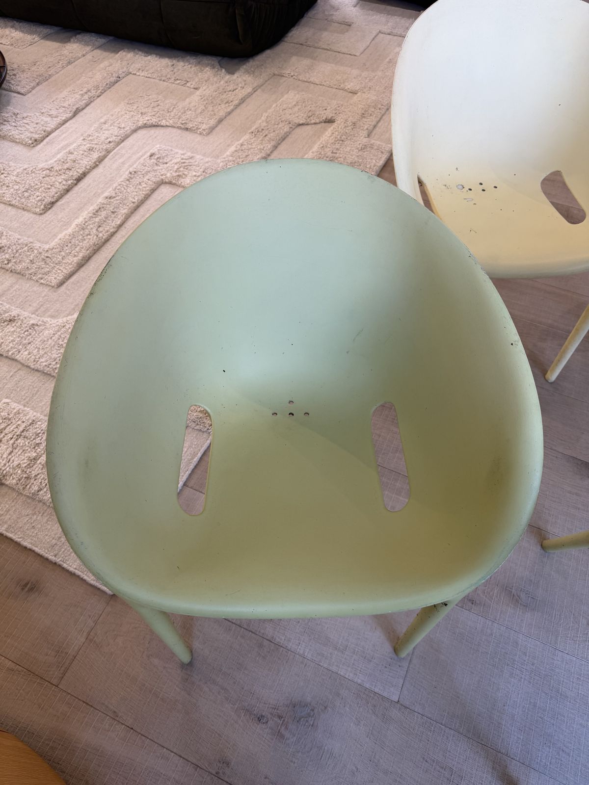 Set Of 5 Philippe Starck “Soft Egg” Chairs — 2 Yellow, 3 Green photo for sale