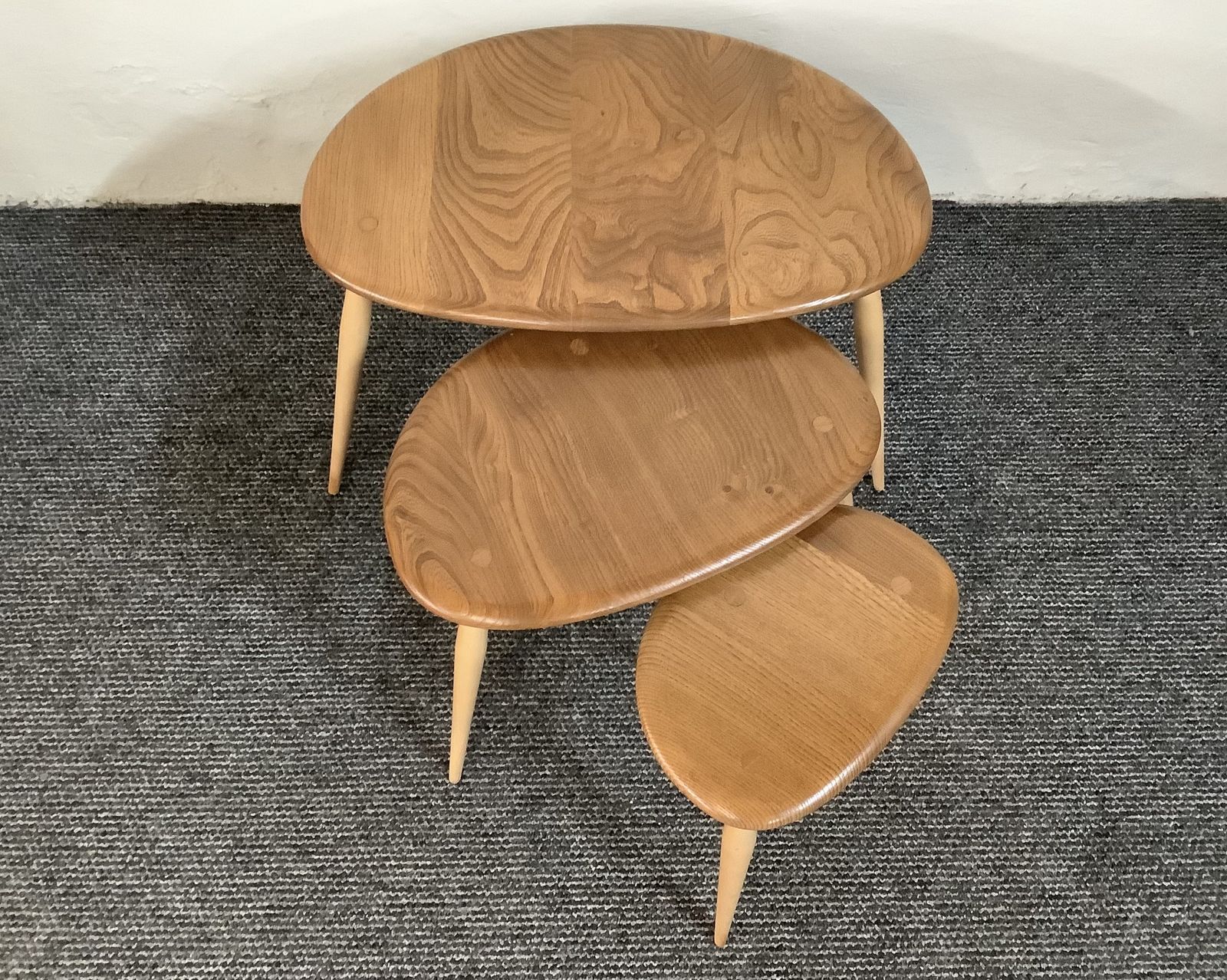 photo for sale Ercol Windsor Nest Of Pebble Tables.