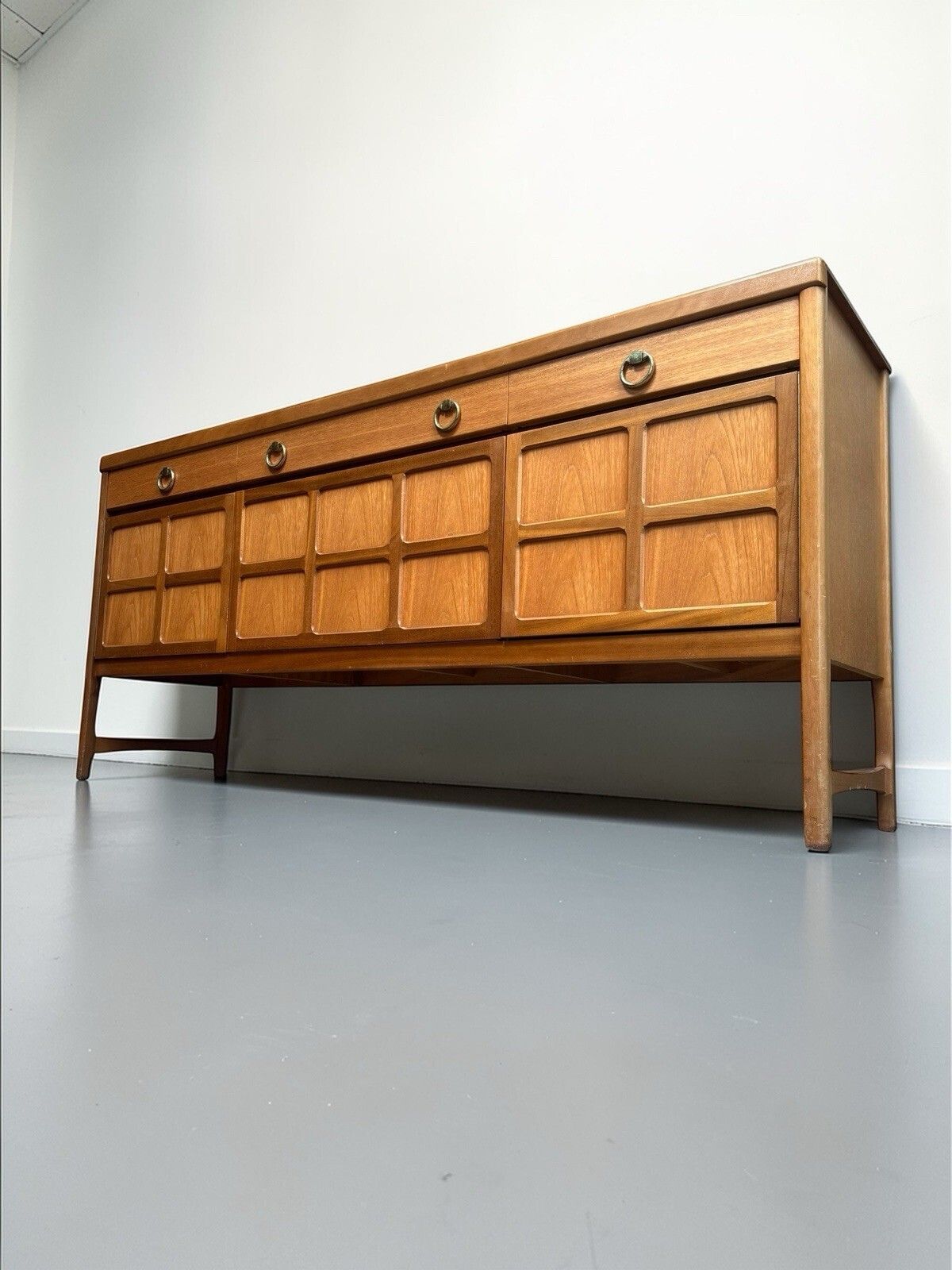 Furniture Nathan Teak Sideboard Squares Range Mid Century Retro C1960s Rare photo