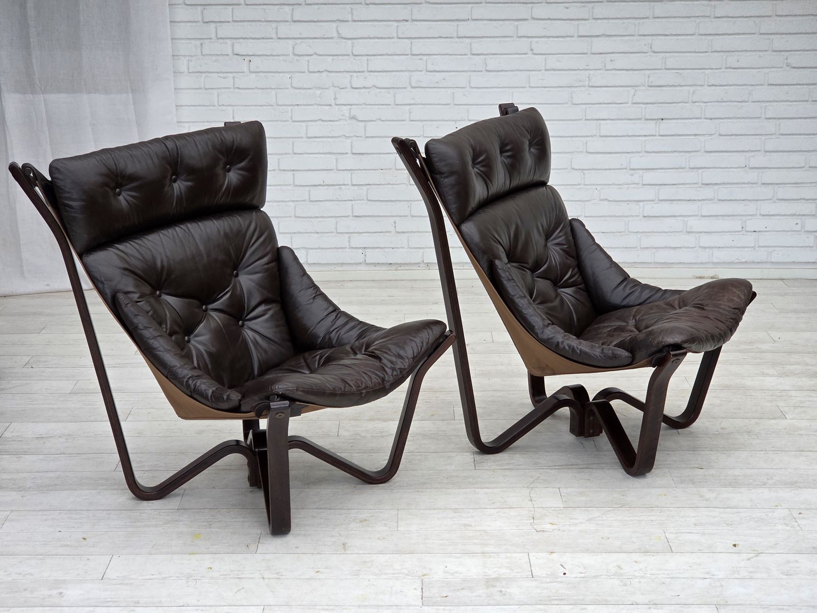 Jaren 1970, Noors Design Van Jim Myrstad, Loungestoel, Model "Viking". photo for sale