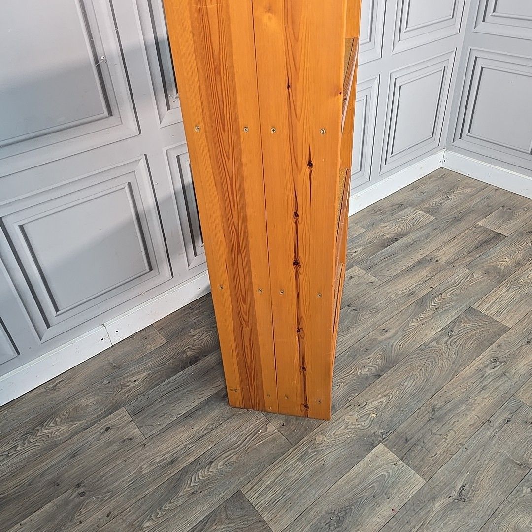 photo furniture Vintage Pine Bookcase Shelving Unit Kitchen Storage Shelf Rack Retro Wooden