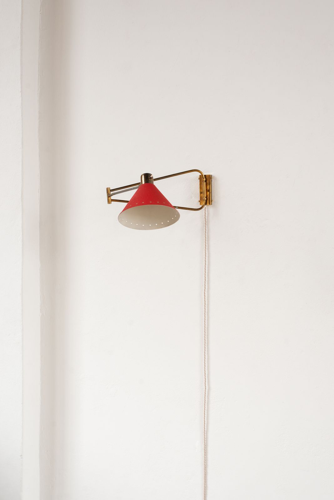 Brass And Metal Wall Light By Maison Lunel, France C1950 photo buy