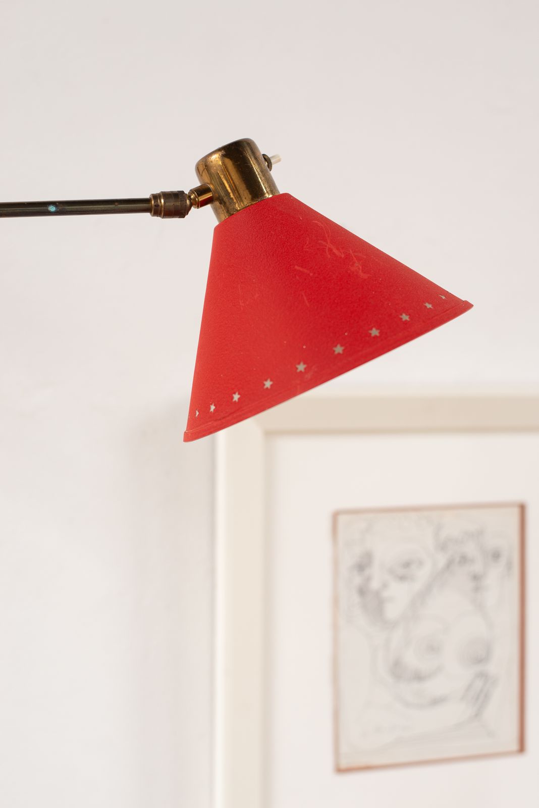 photo furniture Brass And Metal Wall Light By Maison Lunel, France C1950
