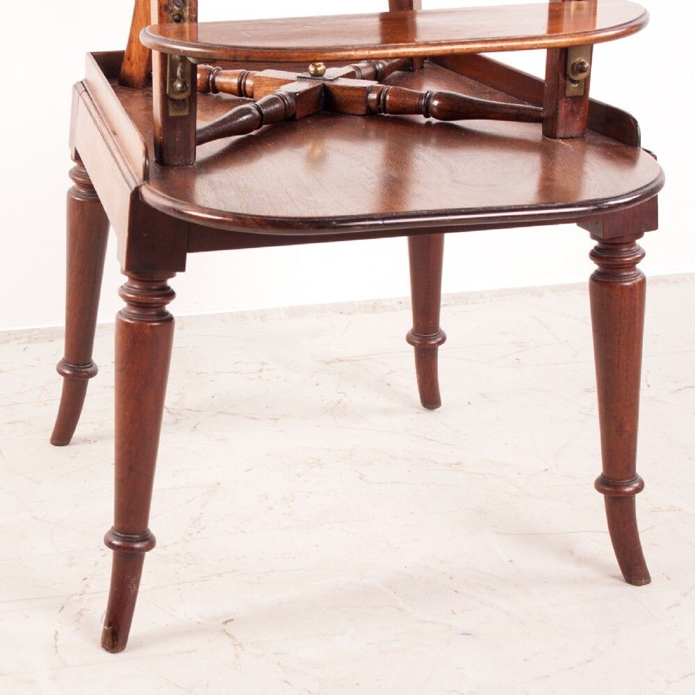 photo for sale 19thc Child's Caned Mahogany Tub Highchair