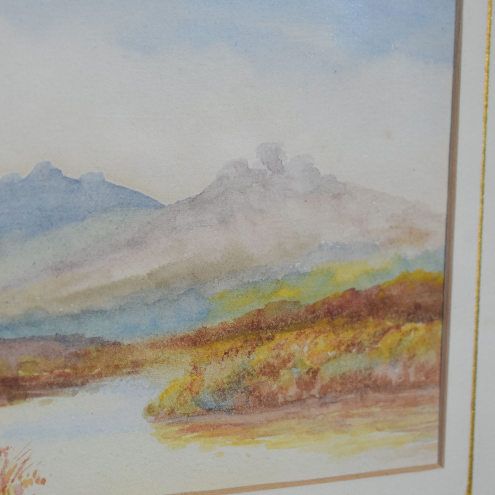 Antique 1889 Colton Robins Dartmoor Devon Watercolour Parker Gallery Painting photo vintage