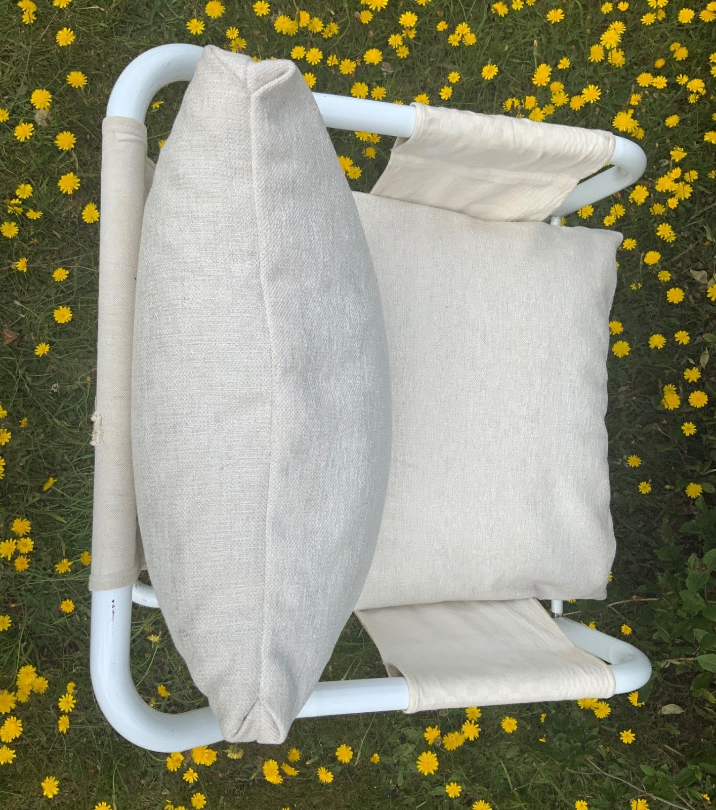 Vintage White Tubular Armchair, Sweden,Ikea, Mio 1970s photo 260.0