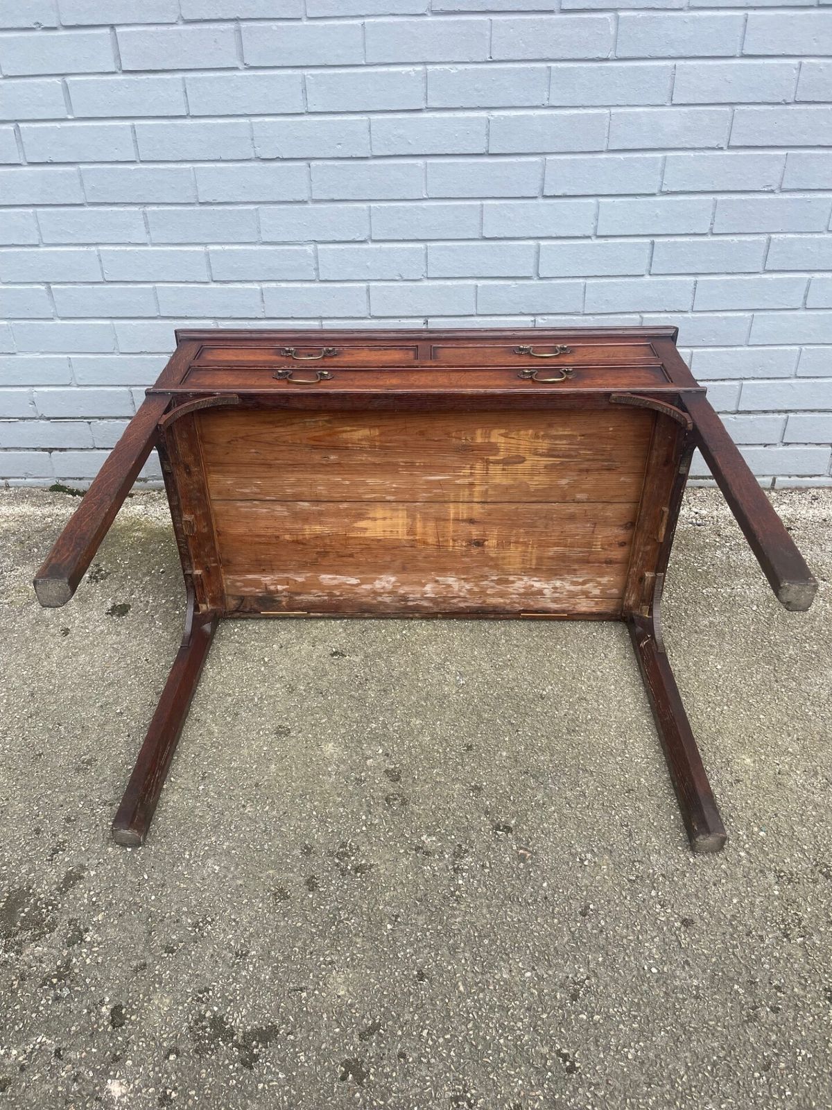 Antique Geo III Oak Side Table Lowboy photo for sale