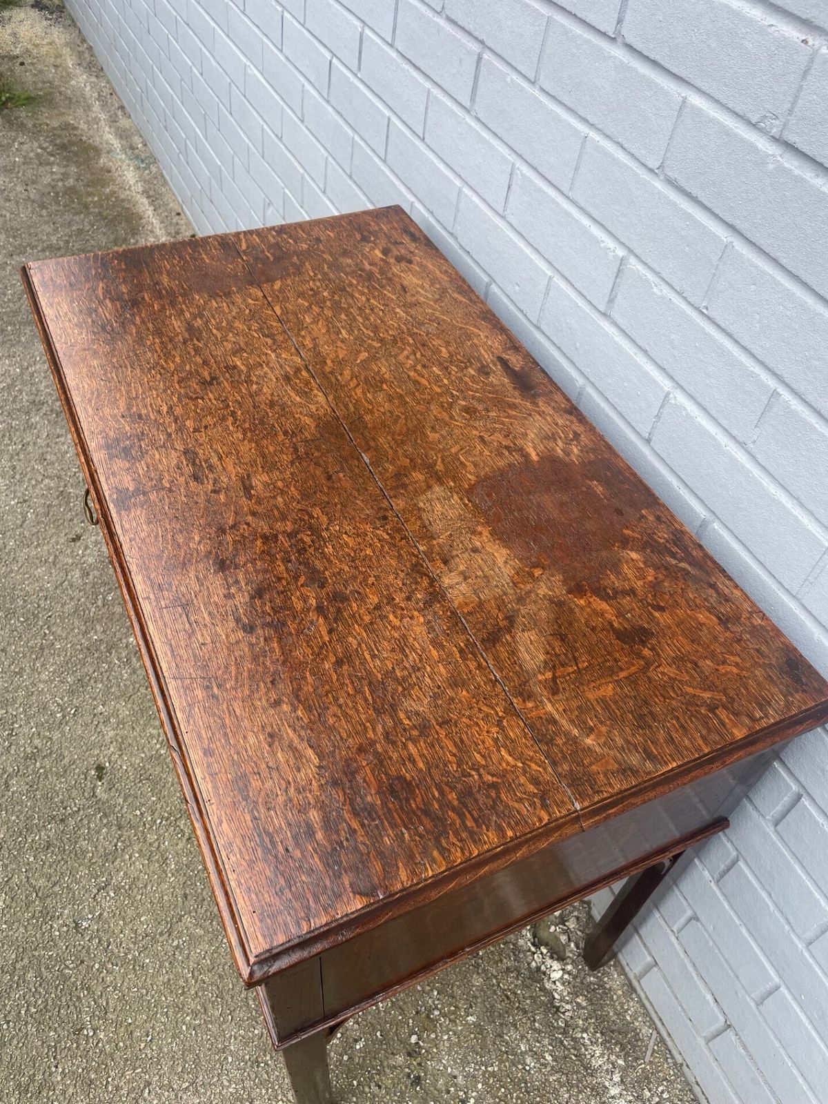 Antique Geo III Oak Side Table Lowboy photo vintage