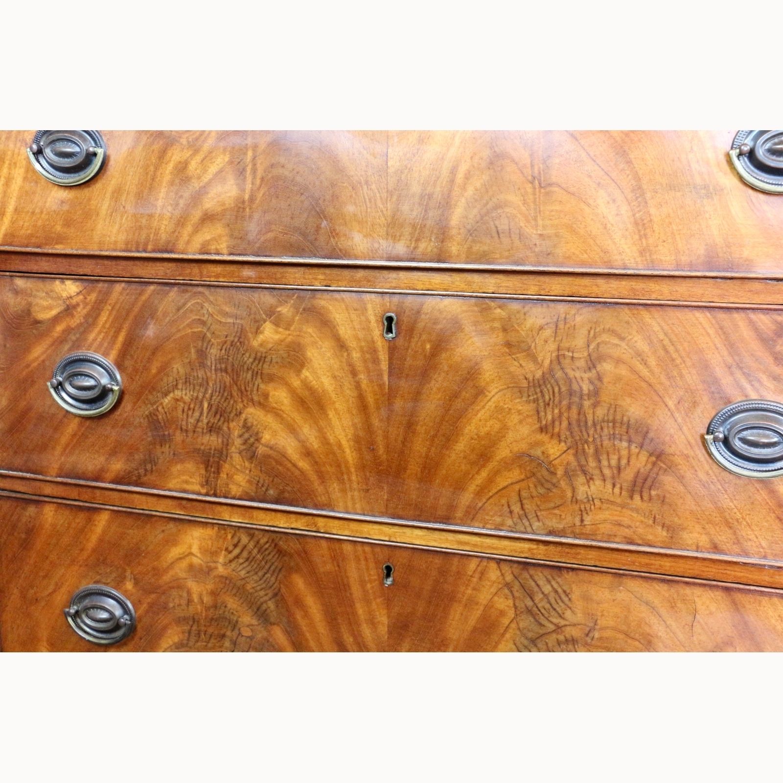 A Mid Victorian Mahogany 3 High Bedroom Chest Of Drawers, Raised On Bracket Feet photo Furniture