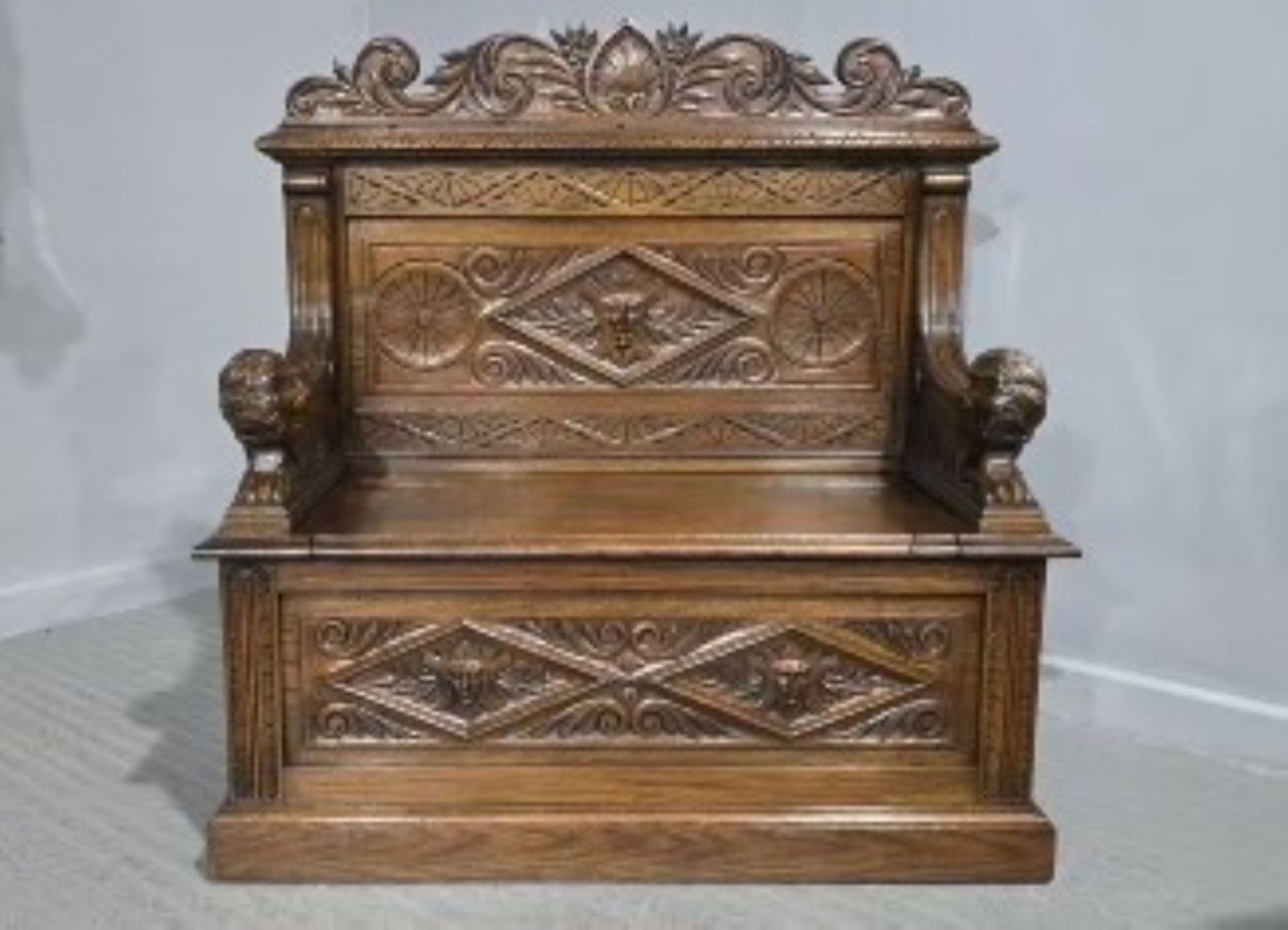 Excellent Green Man Hall Monks Bench photo furniture