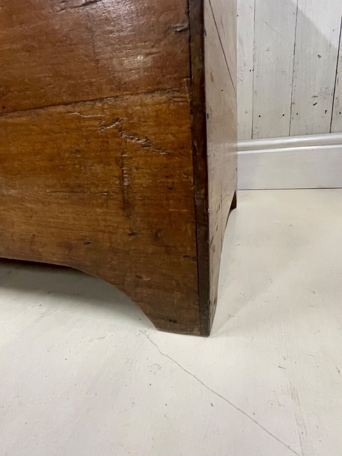 photo buy Antique Large Campaign Trunk Chest Blanket Box Storage Camphor Ottoman Linen