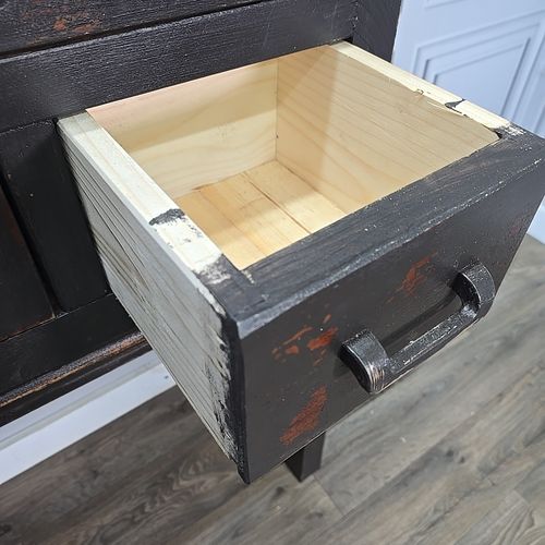 photo for sale Rustic Reclaimed Console Table Solid Wooden Hall Vintage Drawers Primitive