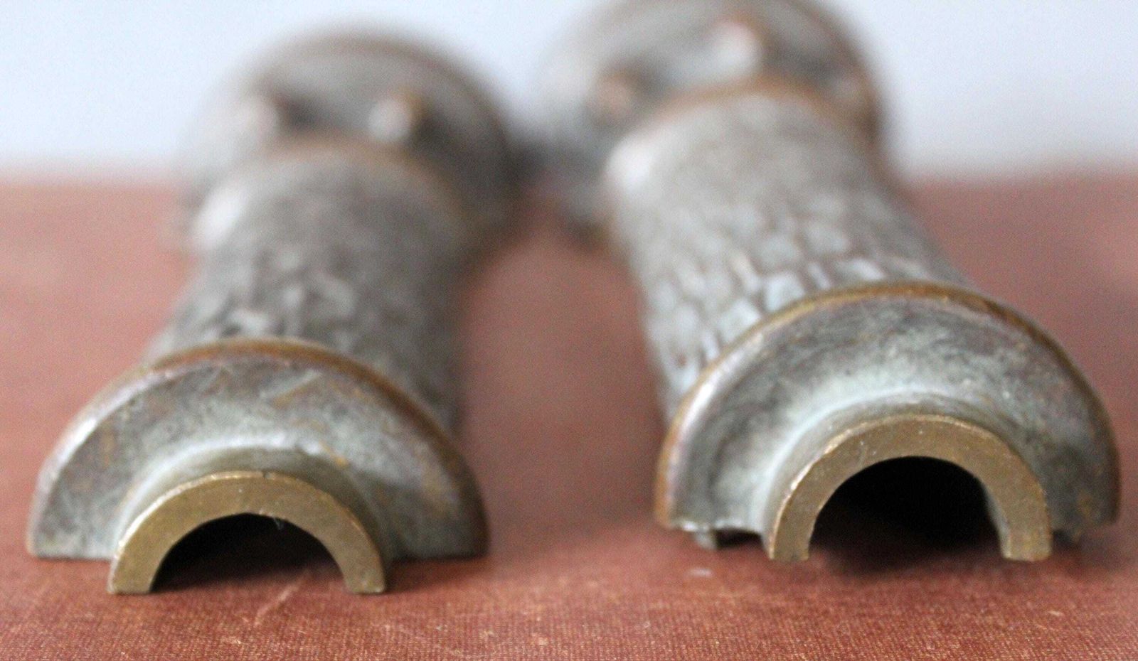 photo buy Antiek Zwaar Gegoten Bronzen Buis, Tweedelig, Passend Samengevoegd, Meubelversiering, Kroonluchterdeel, Restauratiemateriaal