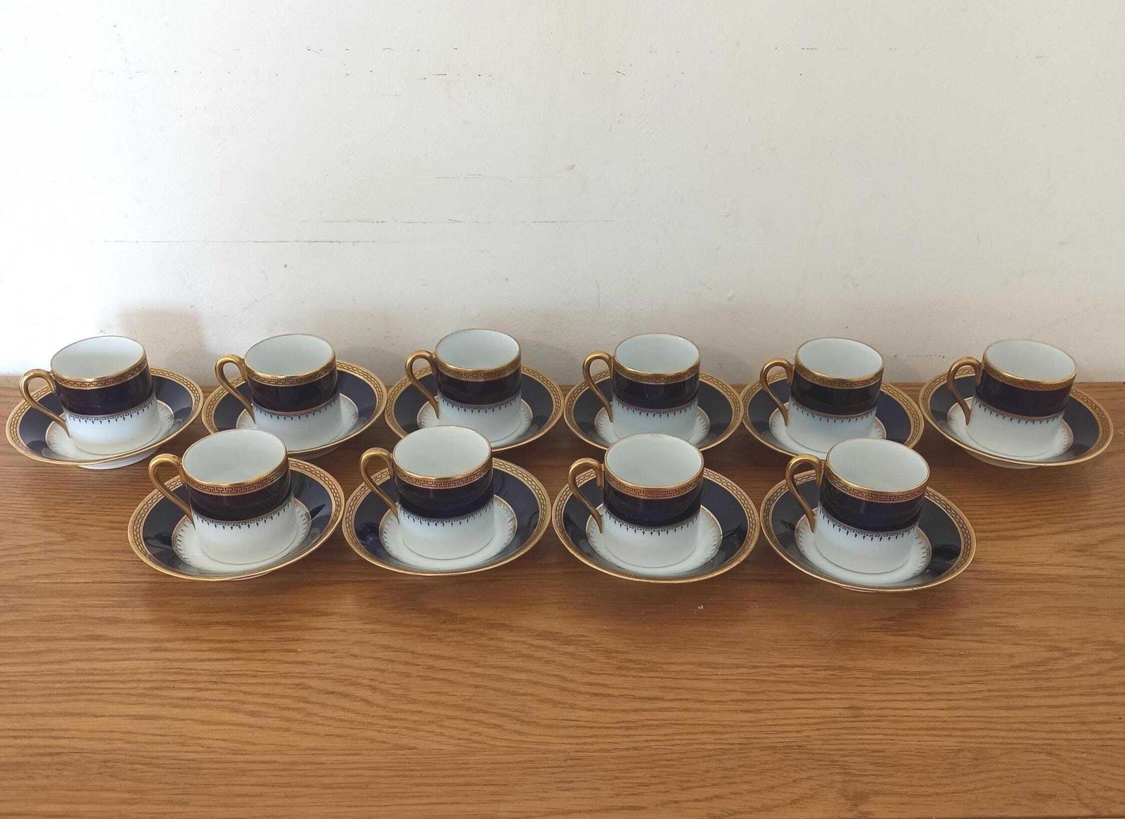 Vintage Epiag Royal, Cobalt Blue Small Cups And Saucers. Vintage. Very Good Condition.