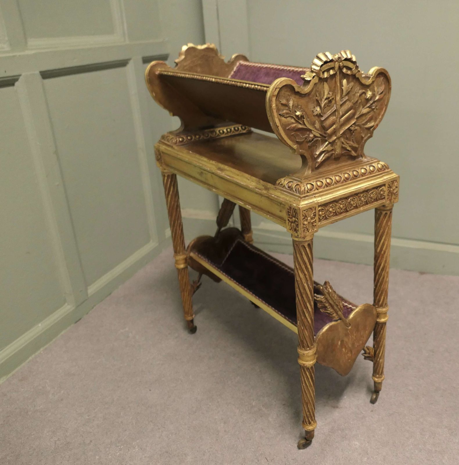Italian Rococo 2 Tier Gold Book Trough This Is A Very Romantic Piece