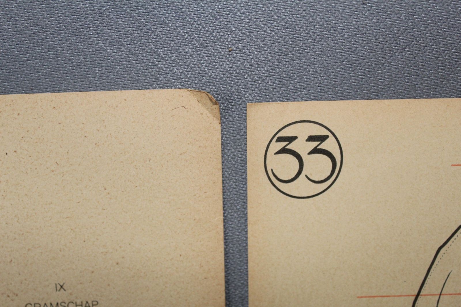 Set Van Twee Grote Art Deco Anatomieprenten – Spiergezicht En Gezichtsuitdrukkingen, Tekenleer, Speybrouck 1933 België Tournai, Wetenschap, Verzonden In Koker photo vinterior