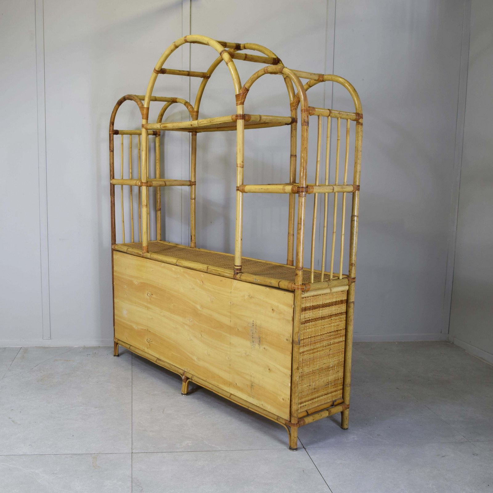 photo for sale Viavai Del Sud Cabinet In Bamboo And Rattan 1960s