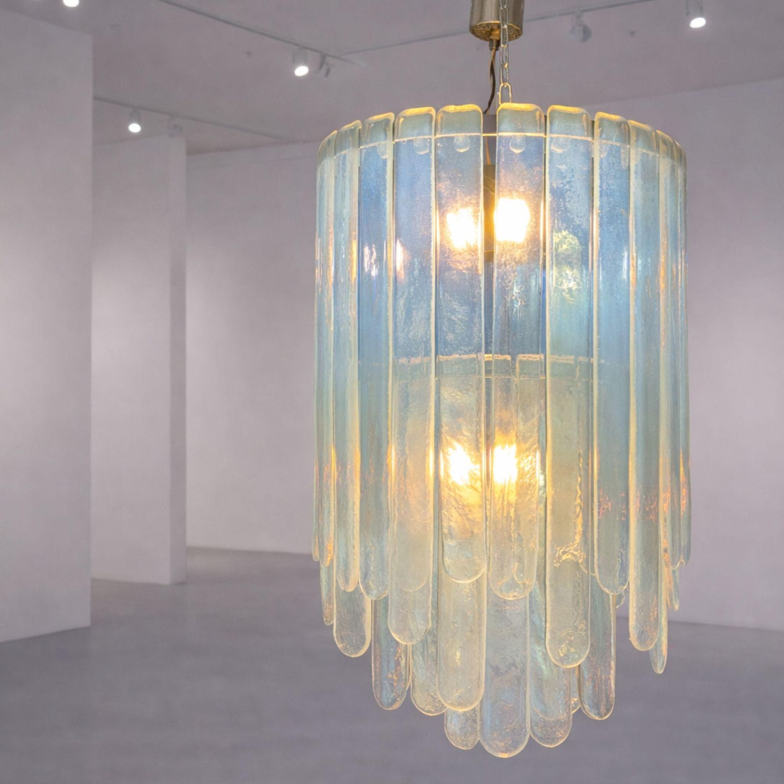 Cascade Chandelier Opalescent Murano Glass By Carlo Nason For Mazzega, 1970 photo furniture