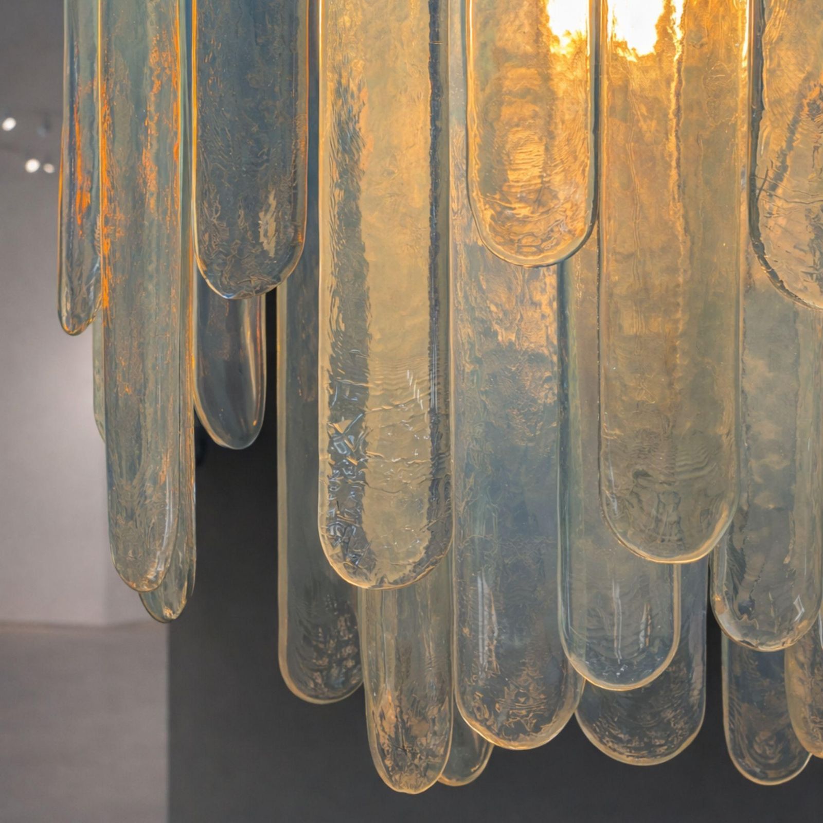 Cascade Chandelier Opalescent Murano Glass By Carlo Nason For Mazzega, 1970 photo Lighting