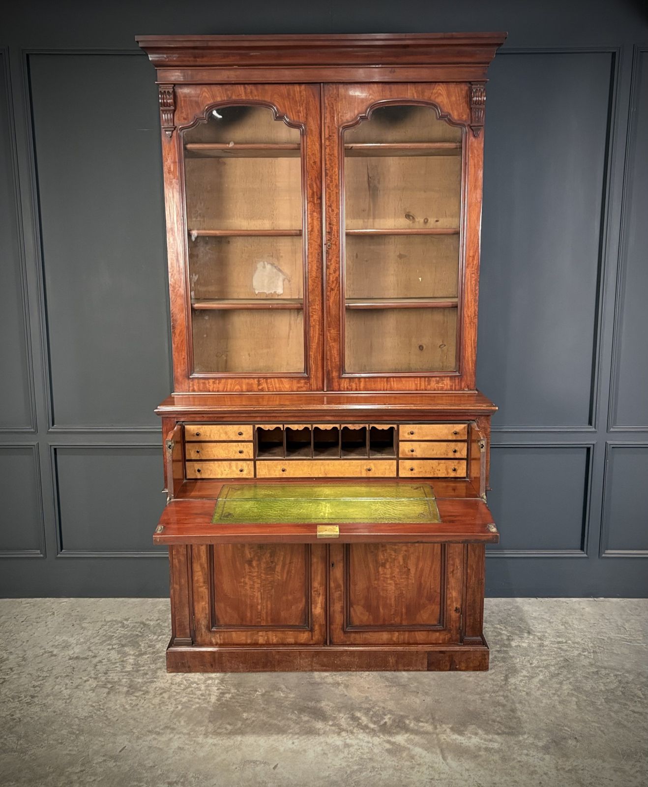Victorian Mahogany Secrétaire Bookcase photo for sale