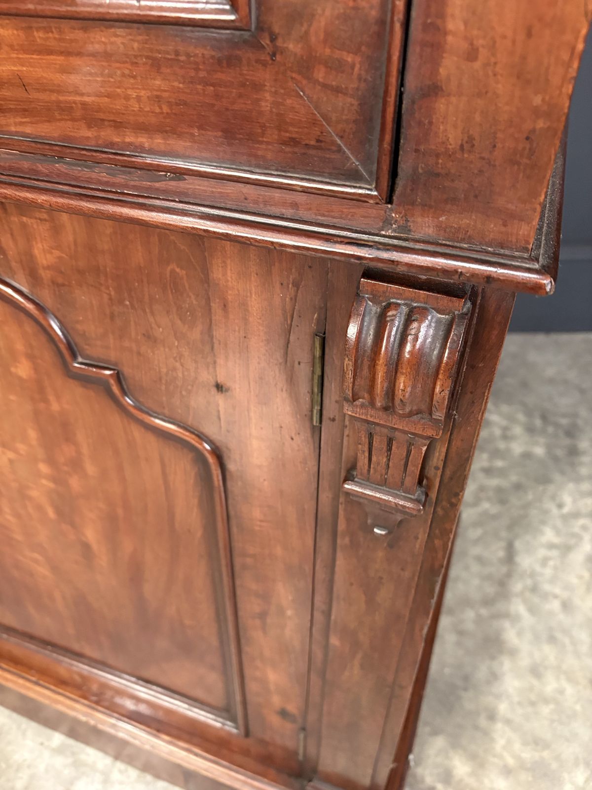 Victorian Mahogany Secrétaire Bookcase photo vintage