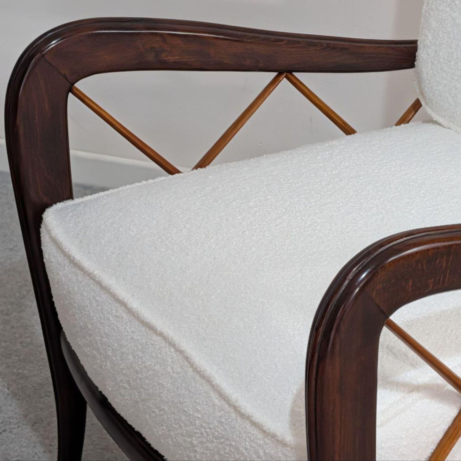Pair Of Mid Century Armchairs In The Style Of Paolo Buffa, Italy 1940s photo Furniture