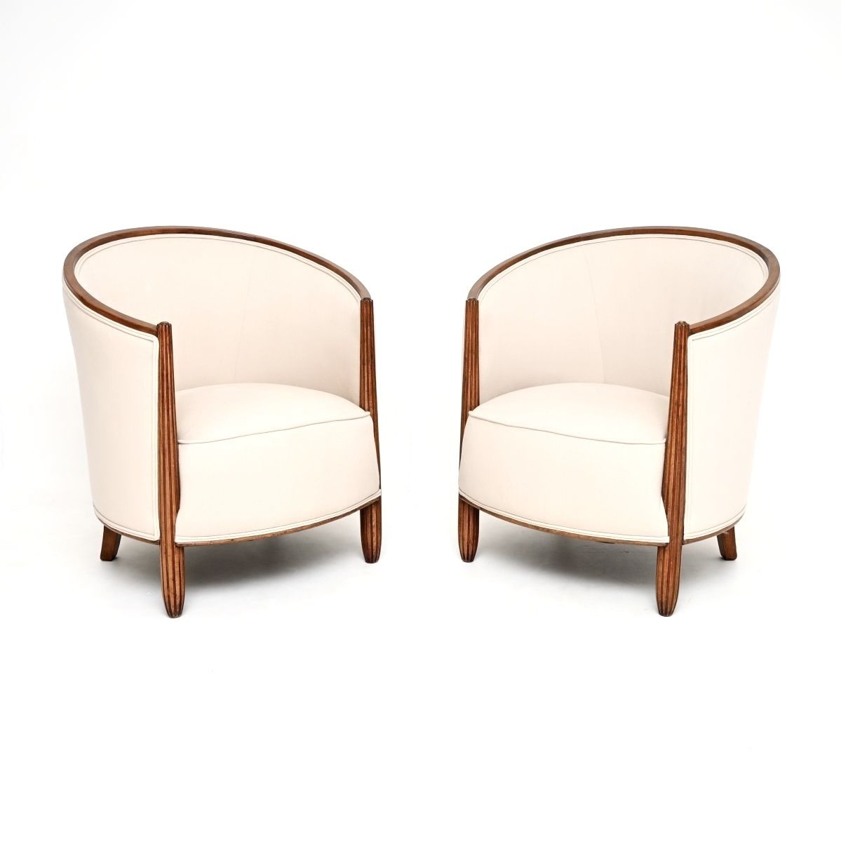 Pair Of French Art Deco Armchairs By Paul Follot
